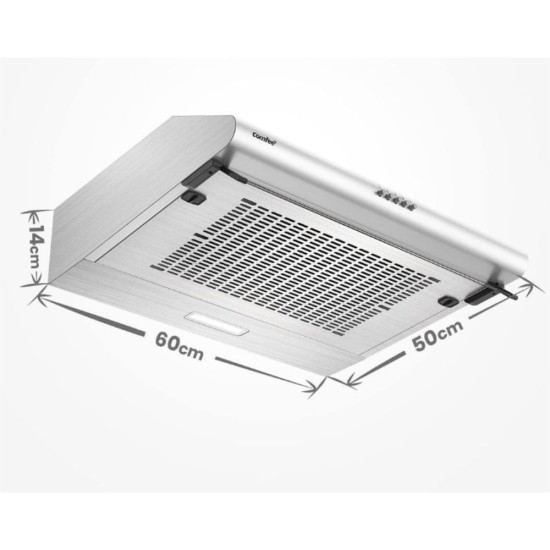 Кухненски Абсорбатор COMFEE' F49SS-60 LED, Стенен Монтаж, 60 см 